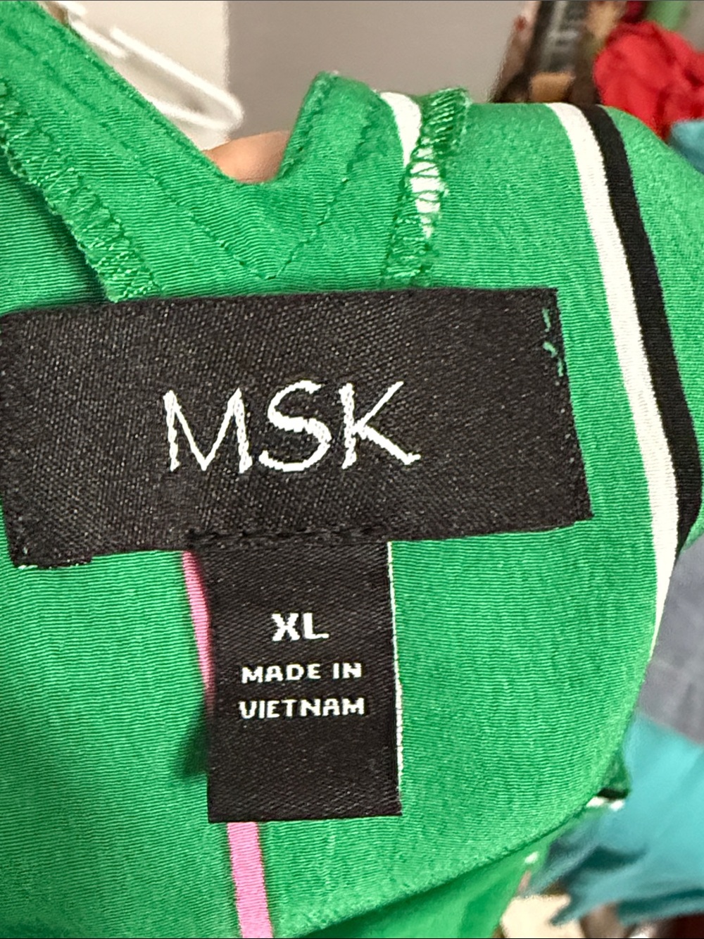 MSK Green Striped Midi Shirt Dress - Picture 4 of 4
